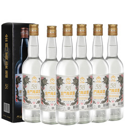 KINMEN KAOLIANG 金门高粱酒 白金龙 58%vol 清香型白酒 600ml*6瓶 整箱装价格多少钱？