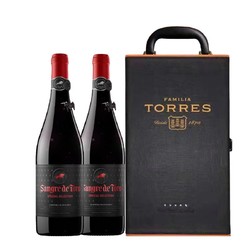 TORRES 桃乐丝 公牛血优选干红葡萄酒 750ml*2 西班牙进口红酒 送礼礼盒装批发价多少钱？