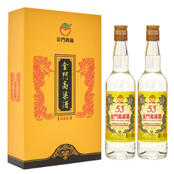 KINMEN KAOLIANG 金门高粱酒 黄金龙 53%vol 清香型白酒 500ml*2瓶电商卖多少钱？