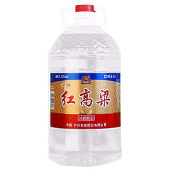 泸州老窖 红高粱白酒52度高粱酒纯粮食酒5L*1桶装散酒泡酒约10斤价格多少钱？