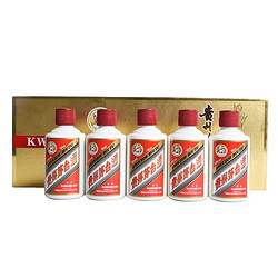 MOUTAI 茅台 贵州茅台酒 茅台小金条盒装 小酒版 53度50ml *5瓶 酱香型白酒 2盒 礼袋价格多少钱？