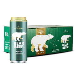 BearBeer 豪铂熊 拉格啤酒 11度 德国进口 黄啤酒 500ml*24听 整箱装价格多少钱？