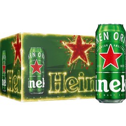 Heineken 喜力 啤酒 罐装500ml*12罐 整箱装 麦芽啤酒市场价多少钱？