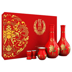 LANGJIU 郎酒 红花郎十陈酿53度500ml*2 双支礼盒装口感酱香型高度白酒包邮价多少钱？