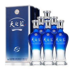 YANGHE 洋河 蓝色经典天之蓝42度375ml*6瓶正品浓香绵柔型白酒自饮送礼酒市场价多少钱？