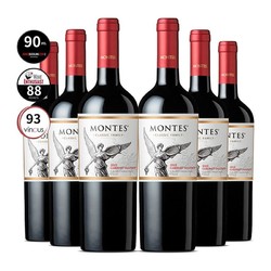 MONTES 蒙特斯 家族经典系列赤霞珠干红葡萄酒750ml*6智利原瓶进口行情价多少