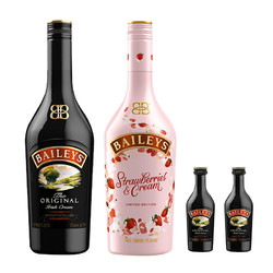 BAILEYS 百利甜酒 正品行货 百利甜酒 原味700ml 草莓700ml 2瓶50ml原味小酒版拼团价多少钱？