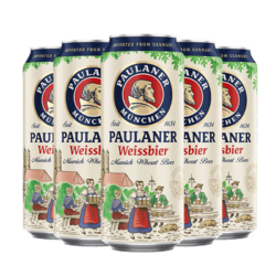 PAULANER 保拉纳 德国原装进口啤酒 保拉纳啤酒小麦白啤 保拉纳白啤500ml*5听装电商补贴价多少钱？