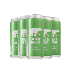 BearBeer 豪铂熊 德国进口清爽啤酒 500ml*5听 五支装价格多少钱？