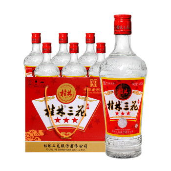 52度桂林三花酒 高度白酒 米香型 三星 52度 480ml*6瓶 整箱装包邮价多少钱？