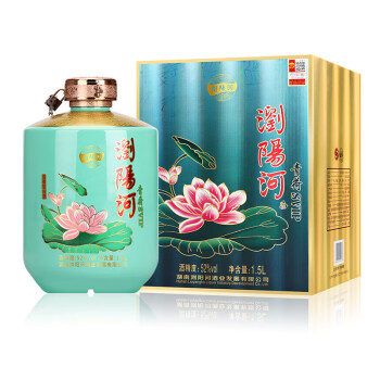 52度浏阳河青荷SVIP 浓香型  52度 粮食白酒 1500ml/坛 礼盒坛子装行情价多少