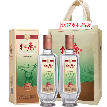 52度500mL*2瓶杜康酒52度浓香型白酒纯粮酿造口粮酒杜康经典粮食酒聚会送礼酒拼团价多少钱？