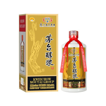 53度53度柔和酱香型白酒茅台（MOUTAI）集团礼盒酒水收藏送礼品鉴商务答谢婚庆用酒茅台醇浆v90500ml*1瓶装市场价多少钱？