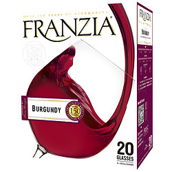 FRANZIA 风时亚 美国原瓶进口 加州乐事柔顺红系列半干红葡萄酒双杯 3000ml 盒装行情价多少