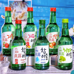 韩国进口真露烧酒360ml*6瓶真露青葡萄味女生甜酒非清酒 韩国烧酒价格多少钱？