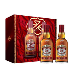 CHIVAS 芝华士 12年 苏格兰威士忌 40%vol 500ml*2瓶 礼盒装价格多少钱？