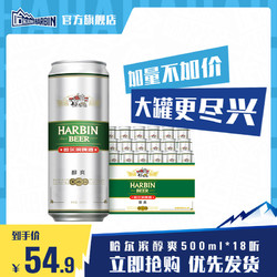 HARBIN 哈尔滨啤酒 醇爽500ml*18听 整箱量贩易拉罐罐装官方整箱电商补贴价多少钱？