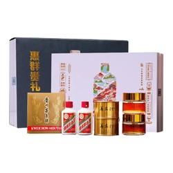 MOUTAI 茅台 飞天 惠群贵礼 酱香型白酒53度50ml*2瓶 酒茶蜜礼盒  整箱装批发价多少钱？