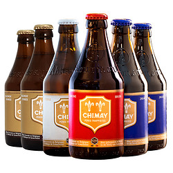 CHIMAY 智美 比利时智美红蓝白金帽修道院精酿啤酒330ml*6瓶混合装包邮价多少钱？