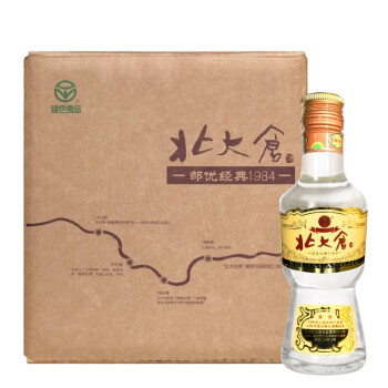 50度1*6北大仓部优经典198450度酱香型白酒200ml*6瓶箱装大曲光瓶包邮价多少钱？