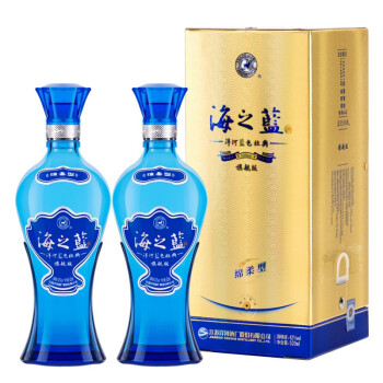 42度双瓶装洋河海之蓝42度绵柔浓香型白酒蓝色经典520ml*2包邮价多少钱？