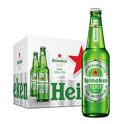 Heineken 喜力 silver/喜力星银啤酒500ml*12瓶 整箱装清爽口味啤酒包邮价多少钱？