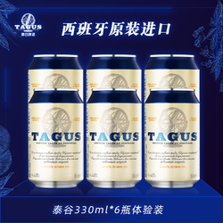 进口泰谷TAGUS黄啤330ml*6罐装精酿啤酒体验装畅饮市场价多少钱？