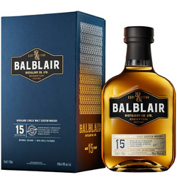 Balblair 巴布莱尔 15年 单一麦芽 苏格兰威士忌 46%vol 700ml 礼盒装电商卖多少钱？