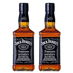 JACK DANIEL‘S 杰克丹尼 Jack Daniels）进口洋酒美国 田纳西州 调和型 威士忌 进口洋酒 700ml年货节送礼 黑标500ml*2电商卖多少钱？