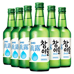 Jinro 真露 韩国进口烧酒16.5° 竹炭酒 360ml*6瓶装行情价多少