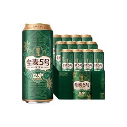 SNOWBEER 雪花 全麦5号12.5度500ml*12啤酒全麦酿造配料纯净包邮价多少钱？