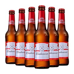 Budweiser 百威 国产百威啤酒小红瓶拉格黄啤酒 经典醇正精酿啤酒瓶装 拉格啤酒330ml*6瓶包邮价多少钱？