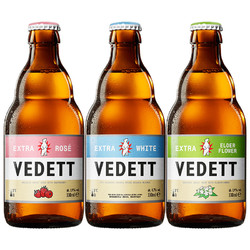 VEDETT 白熊  玫瑰 接骨木啤酒精酿啤酒组合装330ml*3瓶最终到手价多少钱？