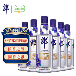 LANGJIU 郎酒 小郎酒 郎酒顺品郎45度蓝顺280ml*6瓶浓酱兼香型白酒粮食酒市场价多少钱？