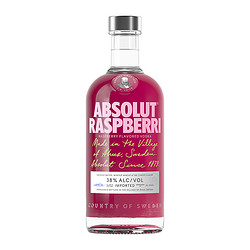 ABSOLUT VODKA 绝对伏特加 Absolut伏特加覆盆莓树莓700ml×1瑞典进口特调洋酒拼团价多少钱？