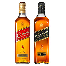 JOHNNIE WALKER 尊尼获加 苏格兰威士忌红牌700ml 黑牌700ml特调可乐桶电商补贴价多少钱？