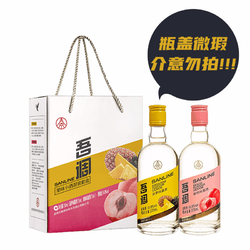 WULIANGYE 五粮液 生态酒业 吾调果酒 蜜桃 菠萝口味 16.8度375ml*2瓶 礼盒装最终到手价多少钱？