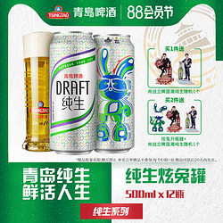 TSINGTAO 青岛啤酒 纯生炫兔罐定制 500ml*12听包邮价多少钱？